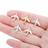 30pcs 17*15mm 5 Colors  Travel Aircraftplane Zinc alloy Charm Pendant DIY Bracelet necklace Jewelry Making