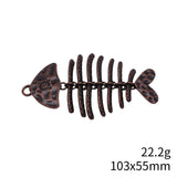1pcs 103x55mm 2 Colors Antique Bronze Color Antique Copper Color Fish Bone Charms For DIY Jewelry Making