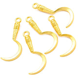 20PCS 5 Colors Zinc alloy sickle Charms For DIY Earrings Bracelet Necklace Handmade Jewelry Accessories Making M90
