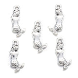 30pcs 5 colors mermaid Charms For Necklace Bracelet Keychain pendant DIY Jewelry Making 20*9mm D782