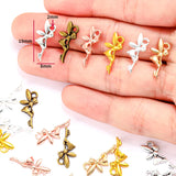 40pcs 6 color alloy  Antique Silver color angel Charms Zinc alloy Pendant Jewelry DIY Necklace earring 19*8mm I221