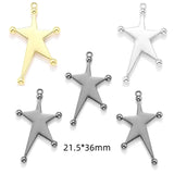 5Pcs 14 styles 3 Colors Star Wishing Meteor Charms For Earrings necklaces Pendants DIY Jewelry Making accessories W299