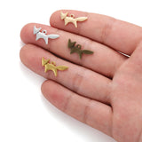 40pcs 4 colors fox Charms For Necklace Bracelet Keychain pendant DIY Jewelry Making 10*20mm D972