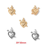 5pcs 2 colour Heart shaped Cross Charms Halloween Charms DIY Handmade Necklace Bracelet Earrings Jewelry Accessories W273