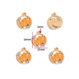10pcs various styles Enamel Alloy flower Charm Earring Pendant DIY Keychain Necklace Jewelry Accessories W494
