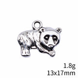 10pcs 13x17mm 2 Colors Antique Bronze Color Antique Silver Color Panda Charms For DIY Jewelry Making