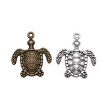 5pcs 34x29mm 2 Colors Antique Bronze Color Antique Silver Color Sea Turtle Charms For DIY Jewelry Making