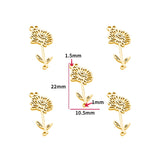 2pcs 12 styles Stainless Steel Flowers Charms Connection For Bracelets DIY Jewelry Making Supplies Jewelry Connector Bulk W433