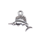 10pcs 15x21mm 2 Colors Antique Bronze Color Antique Silver Color Sailfish Charms For DIY Jewelry Making