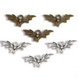 40 pcs Antique Silver color Charms Metal Bat Charm Pendant Necklace Jewelry Hand made 21*10mm D549