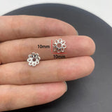 20-40pcs silver Alloy Flower Holder Partition Bead Cap Bead Holder Cap DIY Step Shaking Hairpin Hairpin Crown Accessories V149