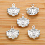 10 pcs 6 color Pearl Shell Charms Earrings bracelets Pendants For Jewelry Making Diy Handmade Jewelry 15*15mm D7155