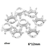 20pcs 8 colors Alloy Loose Spacer Beads Gold Silver Crown Beads for Jewelry Making DIY Bracelet Handmade Accessories 7x10 mm