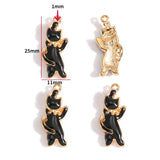 10pcs 17 styles animal Enamel Alloy cat Charm Earring Pendant DIY Keychain Necklace Jewelry Accessories W478