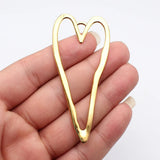 2pcs 84x37mm 5 Colors Hollow Heart Charms For DIY Jewelry Making