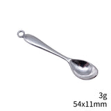 10pcs 54x11mm 5 Colors Spoon Charms Table Spoon Charms For DIY Jewelry Making