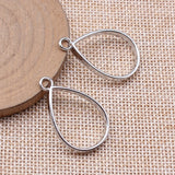10pcs 33x20x3.7mm 2 Colors Hollow Geometric Glue Frame Series Water Drop Shaped Border Frame Jewelry Making Findings
