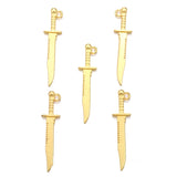 15 Pcs 5 Colors Zinc Alloy Charm Pendant Jewelry DIY Accessories Making Earrings Fashion Jewelry 43*10mm M31