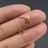 20-40pcs KC Alloy Flower Holder Partition Bead Cap Bead Holder Cap DIY Step Shaking Hairpin Hairpin Crown Accessories V149