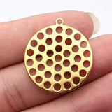 10pcs 28x25mm/33x30mm 5 Colors Multi-Hole Disc Charms For DIY Jewelry Making