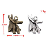 10pcs 21x16mm 3 Colors Ancient Egyptian God Of Death Anubis Charm