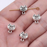 20pcs 108x9.3x5.7mm Antique Silver Color Chinese Style Double-Sided Fortune Lock Bails Beads Accessories