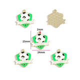 5pcs flag Football Soccer Charm Jewelry Accessories Diy Making Necklace Earring Pendant Craft Supplies Gold Plated W481
