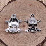 10pcs 20x18mm 2 Colors Antique Bronze Color Antique Silver Color Skull Charms For DIY Jewelry Making