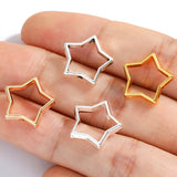 20pcs inside diameter 9mm star Frame Wrapped Bead Connect Spacers Through Hole Beading Cap DIY Bracelet for Jewelry Making R234