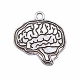 5pcs 22x23mm 2 Colors Antique Bronze Color Antique Silver Color Anatomical Brain Charms For DIY Jewelry Making