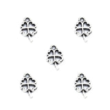 100 pcs Antique silver color clover charms metal pendant for jewelry making 10*6mm Q411