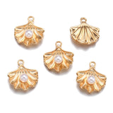 10 pcs 6 color Pearl Shell Charms Earrings bracelets Pendants For Jewelry Making Diy Handmade Jewelry 15*15mm D7155
