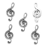20 pcs 6 colors Metal music notation Charms Diy Jewelry Handmade Accessories Fashion Charms Pendant  22*15mm P218