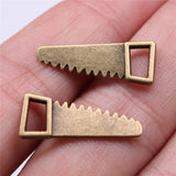 20pcs 23x7mm 2 Colors Antique Bronze Color Antique Silver Color Saw Charms Tool Charms For DIY Jewelry Making