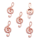 20 pcs 6 colors Metal music notation Charms Diy Jewelry Handmade Accessories Fashion Charms Pendant  22*15mm P218
