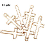 30pcs New Product Antique silver color hollow out cross Charms Pendant Jewelry Metal Alloy Jewelry Marking 23*11mm T102