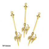 Ancient gold 10PCS 16 Styles Mixed Alloy Charms Knight Sword Knife Gun Bow Weapons Pendant For DIY Handmade Jewelry Material