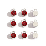 20pcs Colorful 10*7mm Birthstone Crystal Birthstone Charms Floating Charms for Handmade Birthday Jewelry Diy Accessories W483