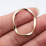10pcs 33x27mm 5 Colors Irregular Hollow Twisted Geometric Elliptical Circle Charms For DIY Jewelry Making