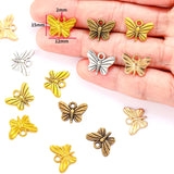 25pcs 5 Colors butterfly Charms For Bracelets Necklace Pendant DIY Handmade Jewelry Making accessories 15*12mm D249