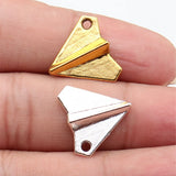 10pcs 18x17mm 2 Colors Antique Silver Color Antique Gold Color Paper Airplane Charms For DIY Jewelry Making