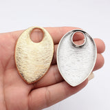 2pcs 62x42mm 2 Colors Antique Silver Color Kc Gold Color Large Inverted Water Drop Pendant For DIY Jewelry Making