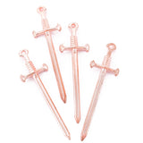 10pcs 7 colors  55*16mm Alloy Antique Knight Sword Charms for Jewelry Making DIY Handmade Weapons Personality Necklace Pendant