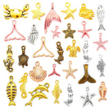 30pcs Mixed style Multiple styles Alloy Marine animals Charms for Earring necklace Pendant DIY Handmade Jewelry Making U090