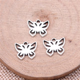 20pcs 12x10mm 2 Colors Antique Bronze Color Antique Silver Color Butterfly Charms For DIY Jewelry Making