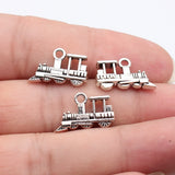 10pcs 19x12x4mm 2 Colors Antique Bronze Color Antique Silver Color Locomotive Charms For DIY Jewelry Making