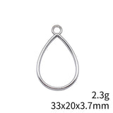 10pcs 33x20x3.7mm 2 Colors Hollow Geometric Glue Frame Series Water Drop Shaped Border Frame Jewelry Making Findings