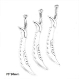 11-20pcs Mixed Styles Antique Knight Sword Anime weapon Charm for Jewelry Making DIY Handmade Weapons Personality Necklace U088
