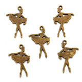 20pcs 5 colors Dancing girl Charms For Necklace Bracelet Keychain pendant DIY Jewelry Making 22*15mm I135