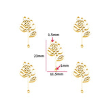 2pcs 12 styles Stainless Steel Flowers Charms Connection For Bracelets DIY Jewelry Making Supplies Jewelry Connector Bulk W433